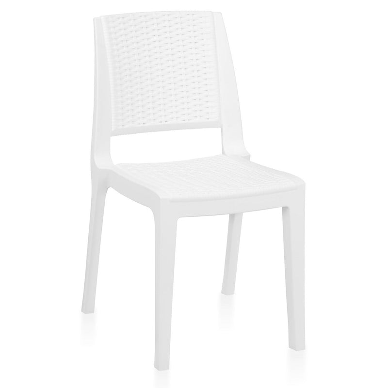 Nilkamal Enamora Plastic Armless Chair (Milky White)