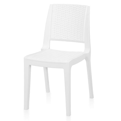 Nilkamal Enamora Plastic Armless Chair (Milky White)