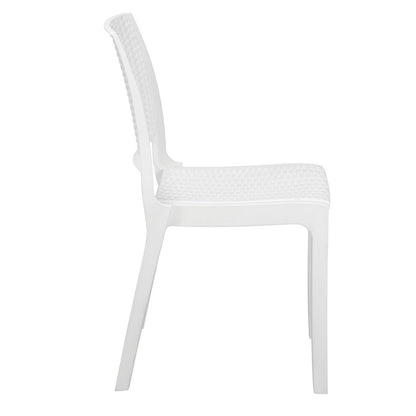 Nilkamal Enamora Plastic Armless Chair (Milky White)