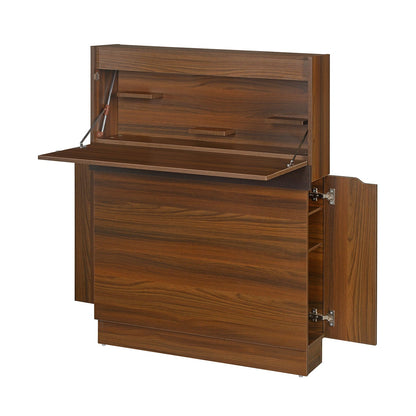 Nilkamal Envi Engineered Wood Wall Mount Study Table (Walnut)