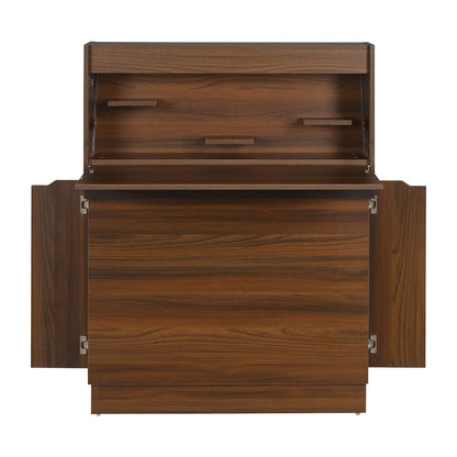 Nilkamal Envi Engineered Wood Wall Mount Study Table (Walnut)