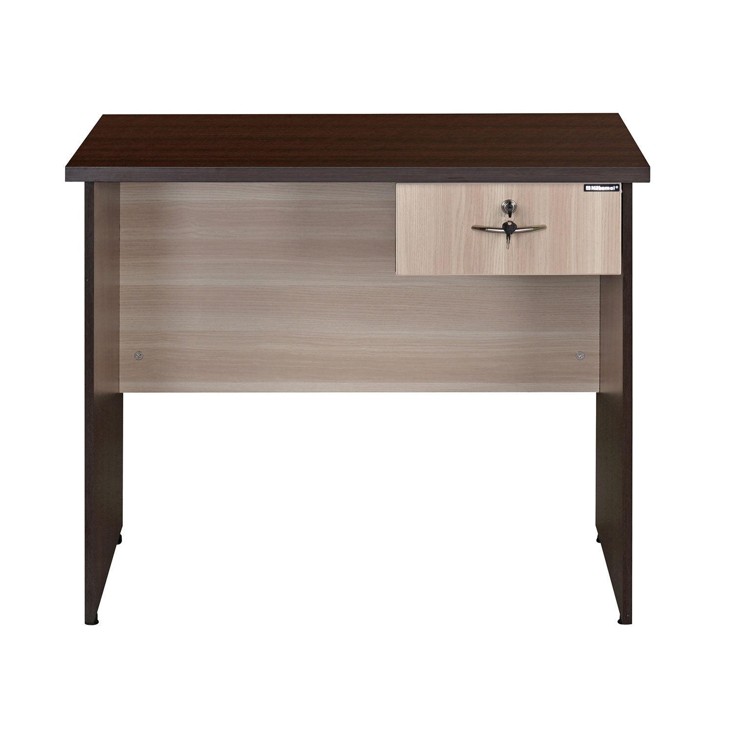 Nilkamal Enzo Office 3 ft Table (Brown & Cloud Ash)
