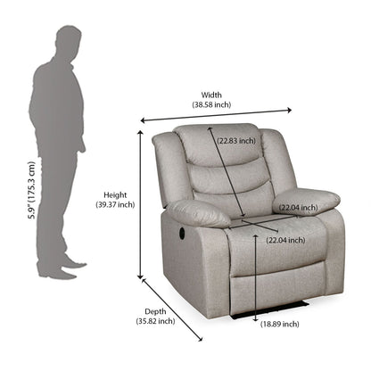 Nilkamal Era 1 Seater Electric Recliner (Honey Beige)