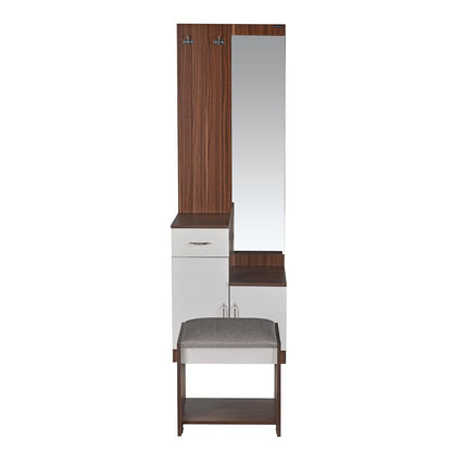 Nilkamal Erwin Dressing Table (Walnut / White)