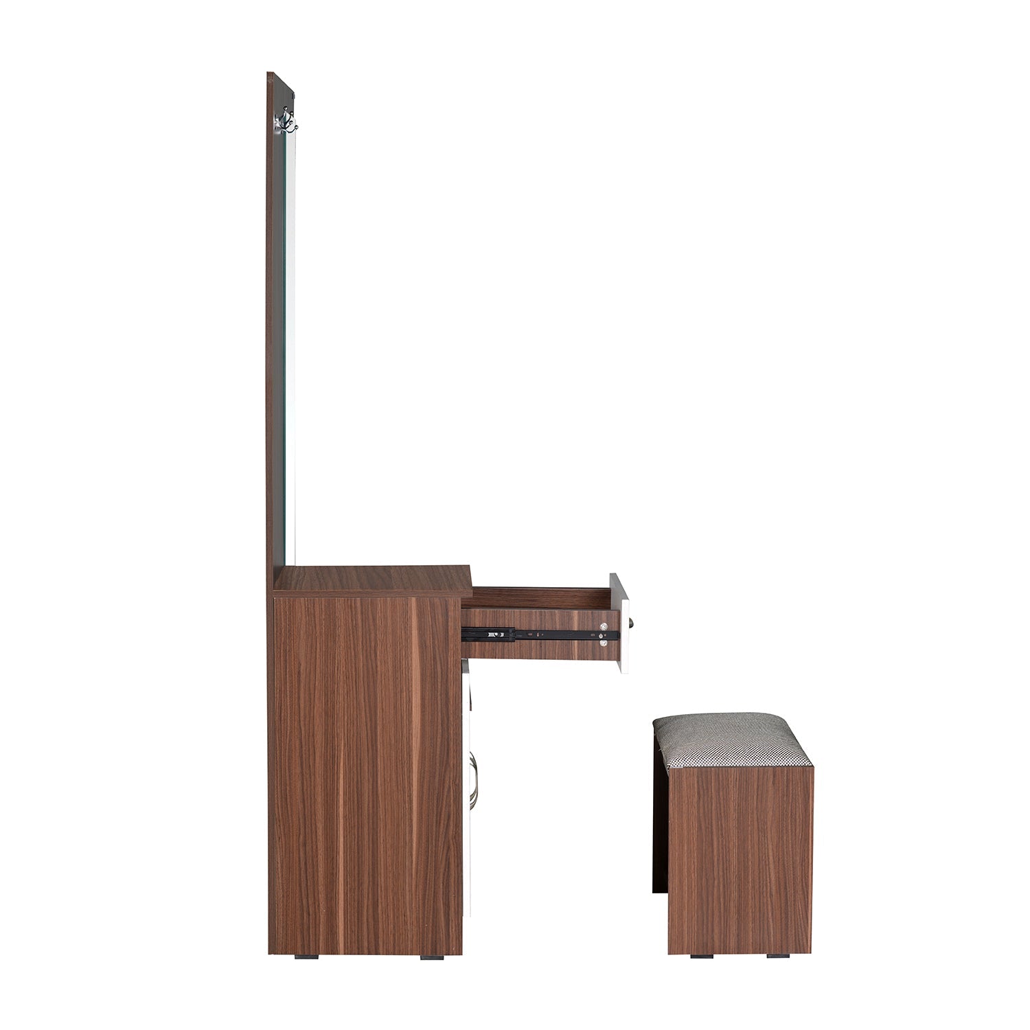 Nilkamal Erwin Dressing Table (Walnut / White)