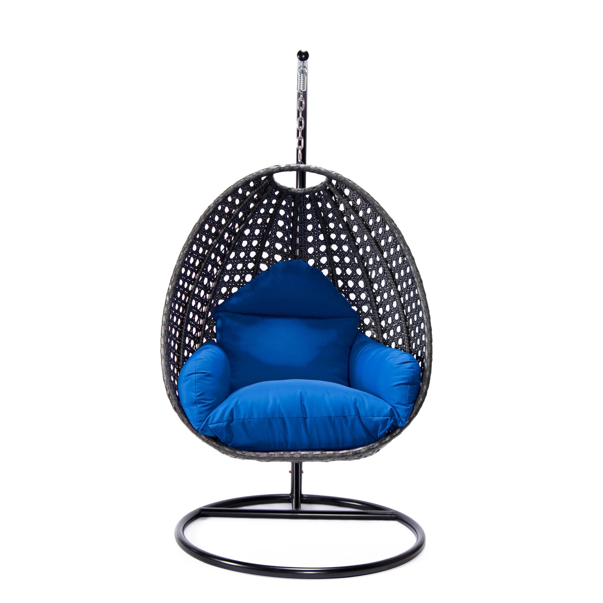 Doriano Single Seater Hanging Swing With Stand For Balcony , Garden (Drak Grey)