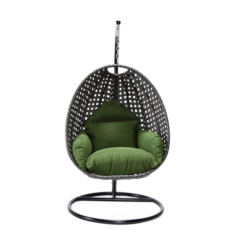 Doriano Single Seater Hanging Swing With Stand For Balcony , Garden (Drak Grey)