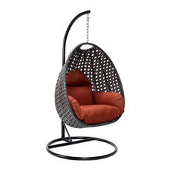 Doriano Single Seater Hanging Swing With Stand For Balcony , Garden (Drak Grey)