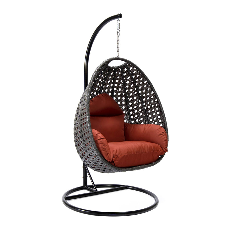 Doriano Single Seater Hanging Swing With Stand For Balcony , Garden (Drak Grey)