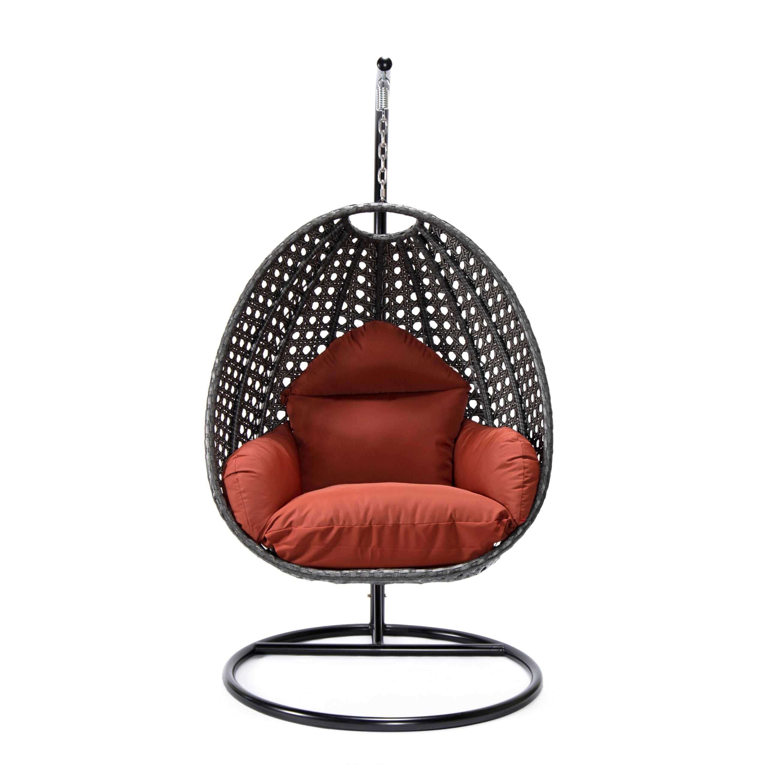 Doriano Single Seater Hanging Swing With Stand For Balcony , Garden (Drak Grey)