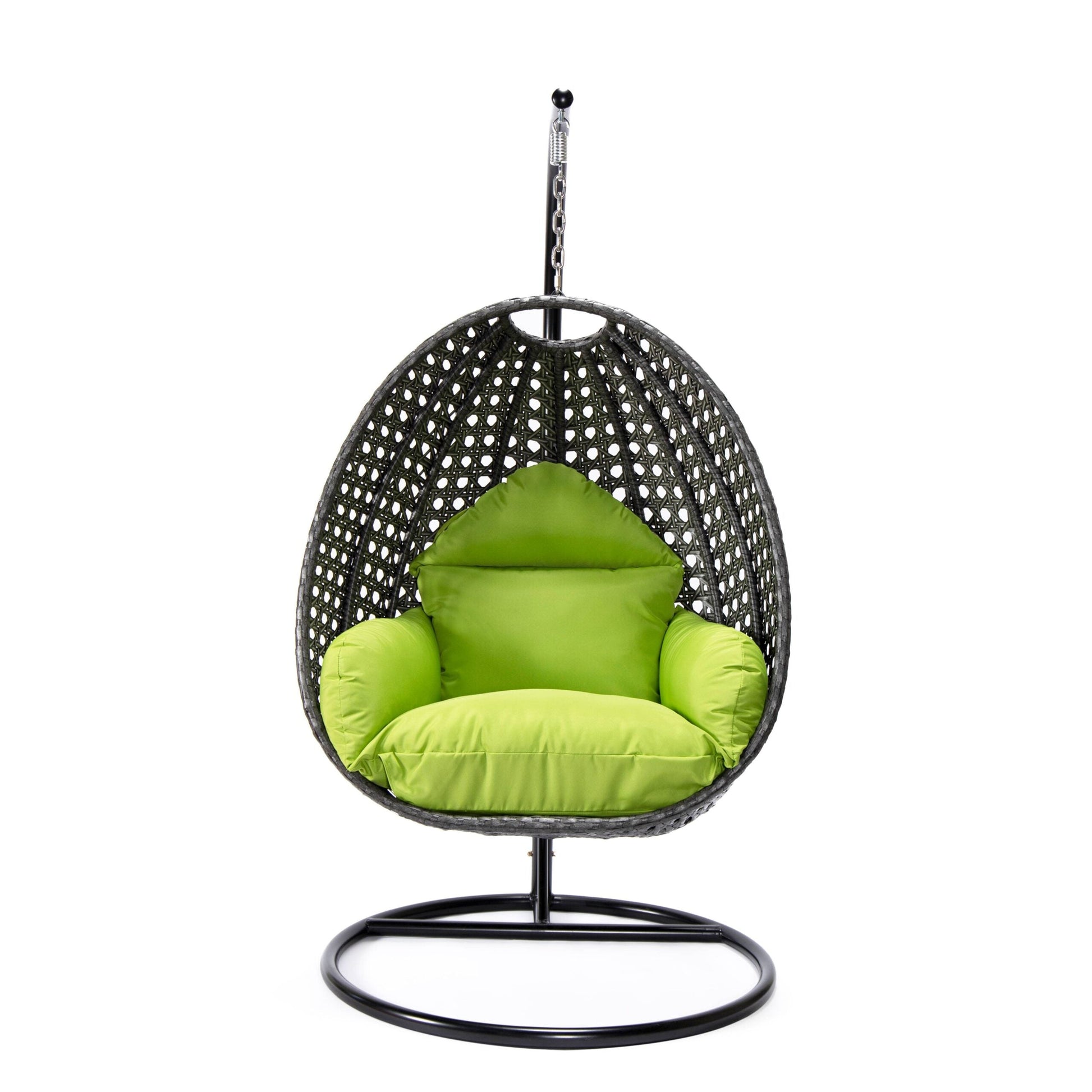 Doriano Single Seater Hanging Swing With Stand For Balcony , Garden (Drak Grey)