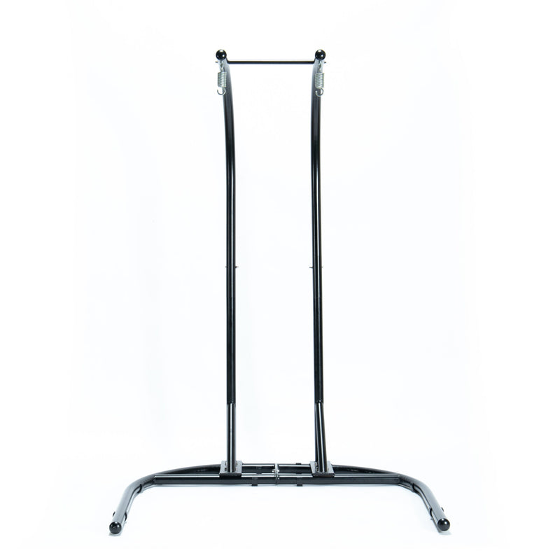 Tonia Double Seater Hanging Swing With Stand For Balcony , Garden Swing (Black) Braided and Rope