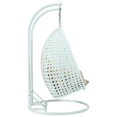Strinati Double Seater Hanging Swing With Stand For Balcony , Garden Swing (White)