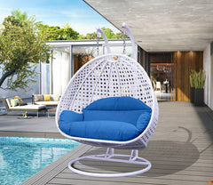 Strinati Double Seater Hanging Swing With Stand For Balcony , Garden Swing (White)