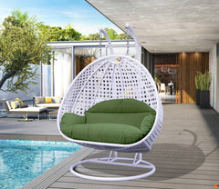 Strinati Double Seater Hanging Swing With Stand For Balcony , Garden Swing (White)