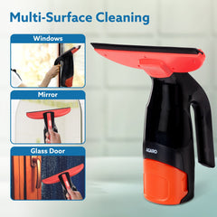 AGARO Delite Electric Glass Vacuum Cleaner, Spray & Vacuum, 28 Cm Suction Blade, Cordless, 360 ML Spray Bottle, Portable