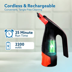 AGARO Delite Electric Glass Vacuum Cleaner, Spray & Vacuum, 28 Cm Suction Blade, Cordless, 360 ML Spray Bottle, Portable