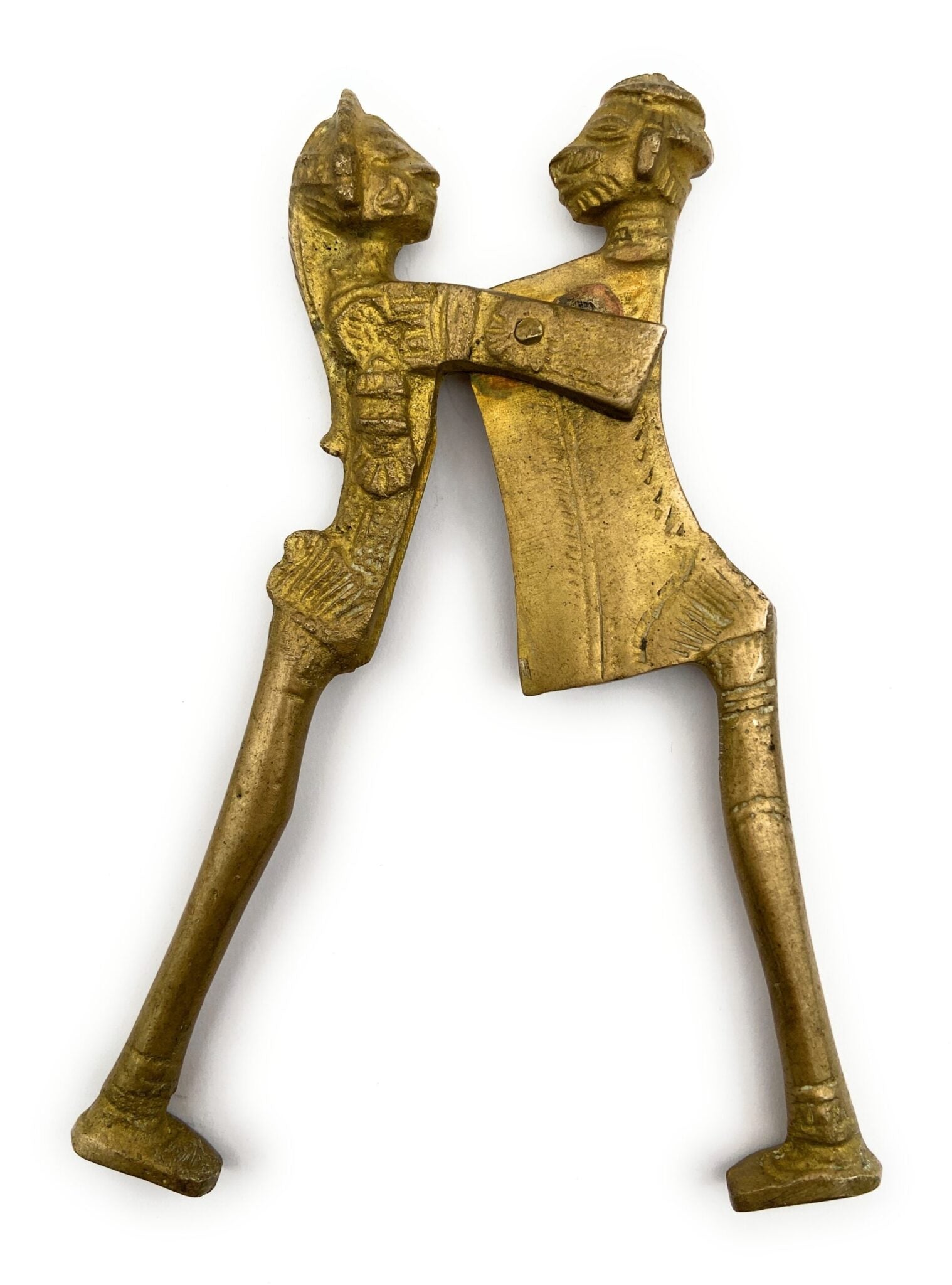 Bhunes Brass Antique Betal Nut Cutter Sarota Beetel Nut Cutter,Gold, 5 Inch, 1 Piece