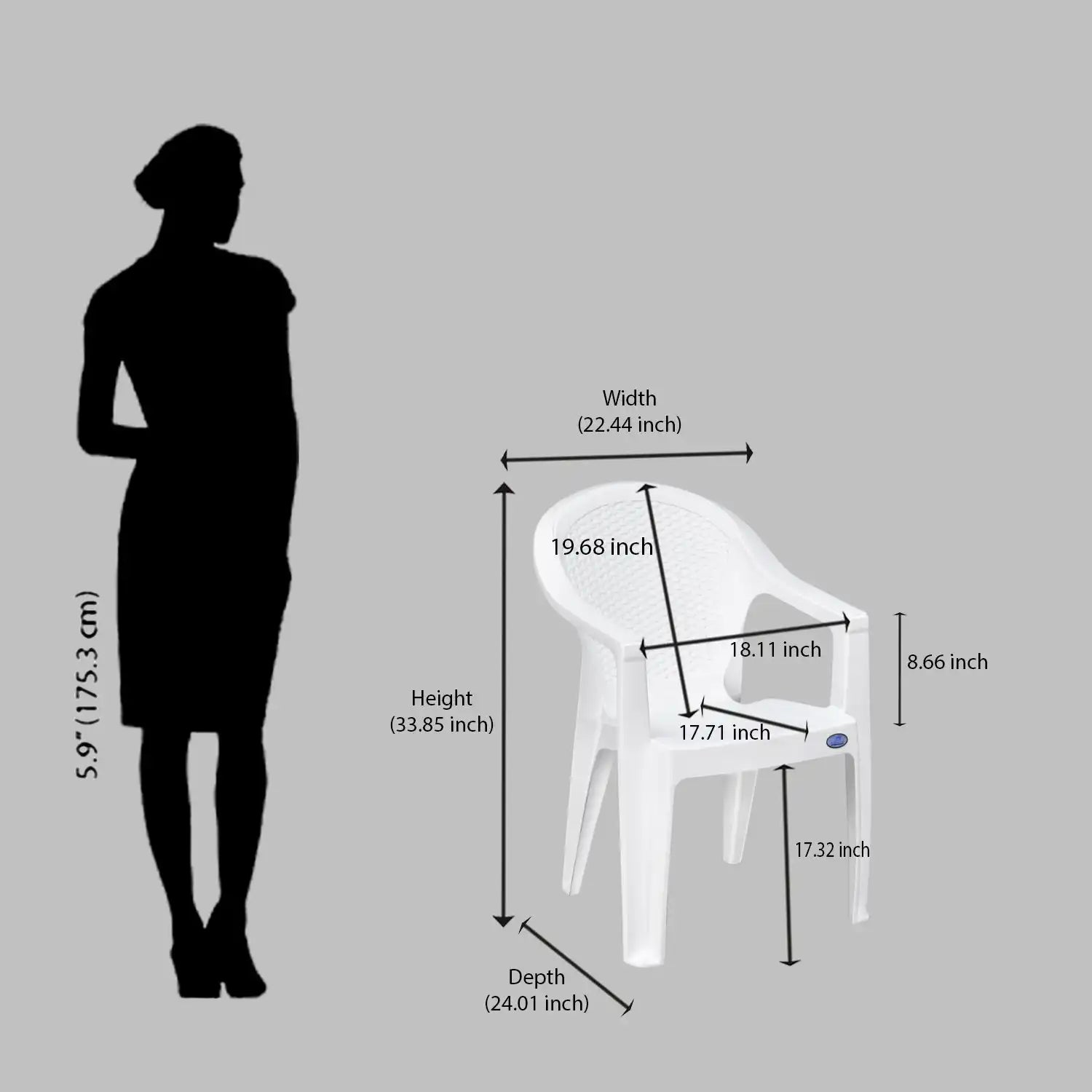 Nilkamal Exotica Plastic Arm Chair