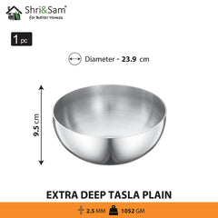 Stainless Steel Triply Bharat Extra Deep Tasla