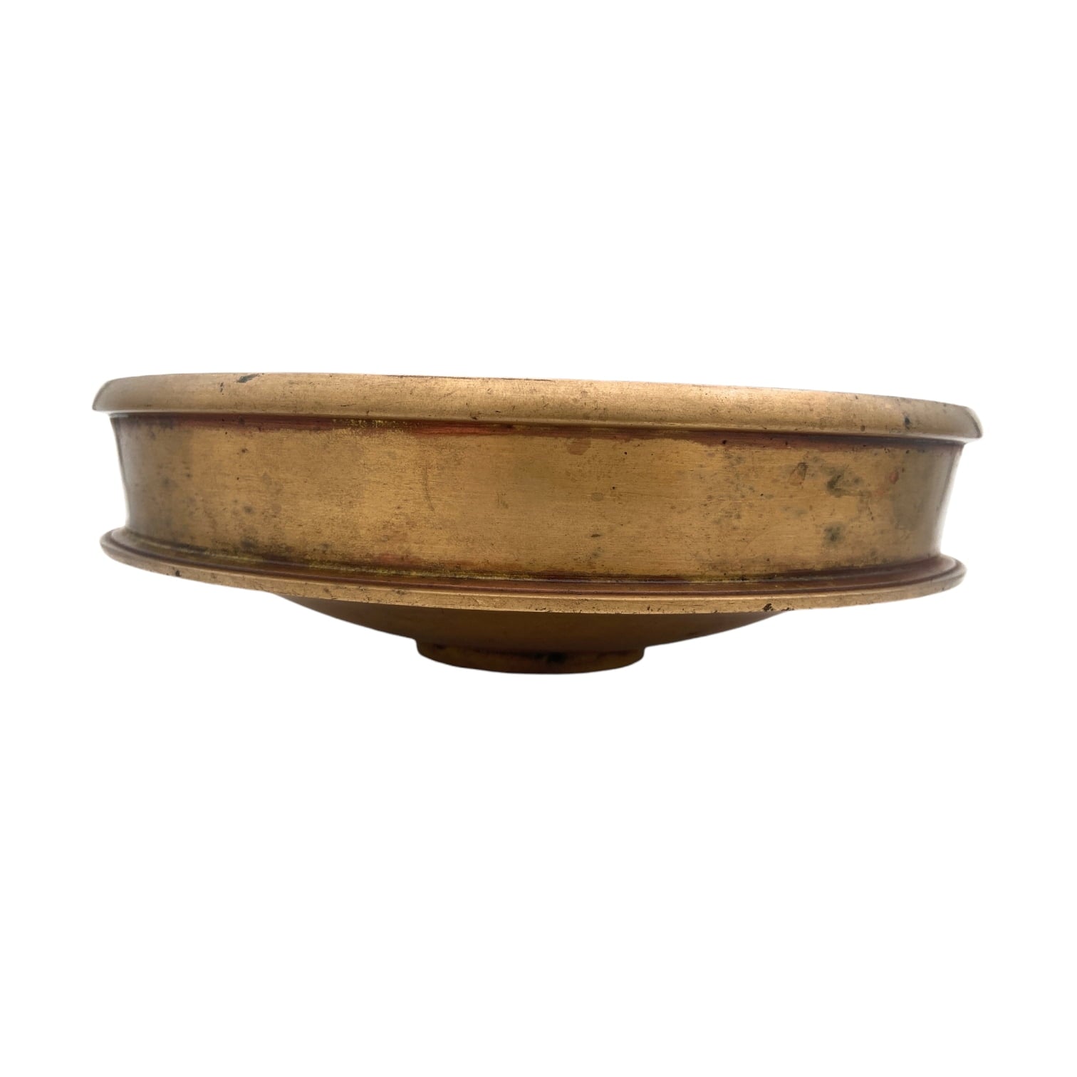 Brass Urli, Traditional Kerala Uruli, Peetal Pital Urli Bowl, Lakshmi Puja Decor, Temple Home Brass Showpiece, Brown, 3.5 Inch, 1 Piece