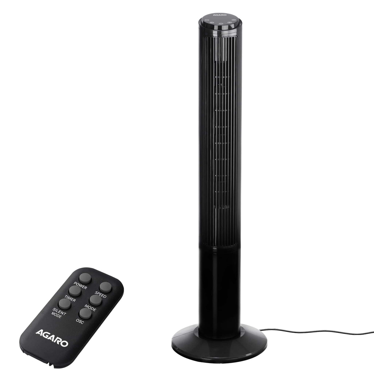 AGARO Imperial Oscillating Tower Fan, 40 Inches, 3 Speed, 2 Modes, Electric Standing Fan