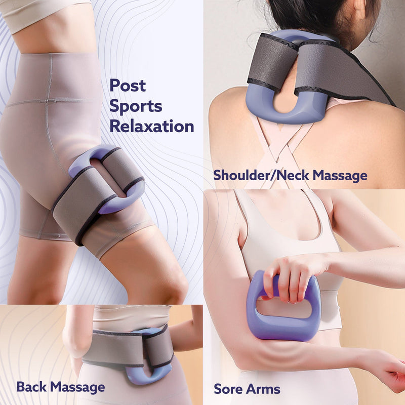 AGARO Ring Massager, Deep Tissue Massage, Mini Massage Gun for Pain Relief & Relaxation, Rechargeable, Handheld, 5 Speed