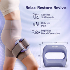 AGARO Ring Massager, Deep Tissue Massage, Mini Massage Gun for Pain Relief & Relaxation, Rechargeable, Handheld, 5 Speed