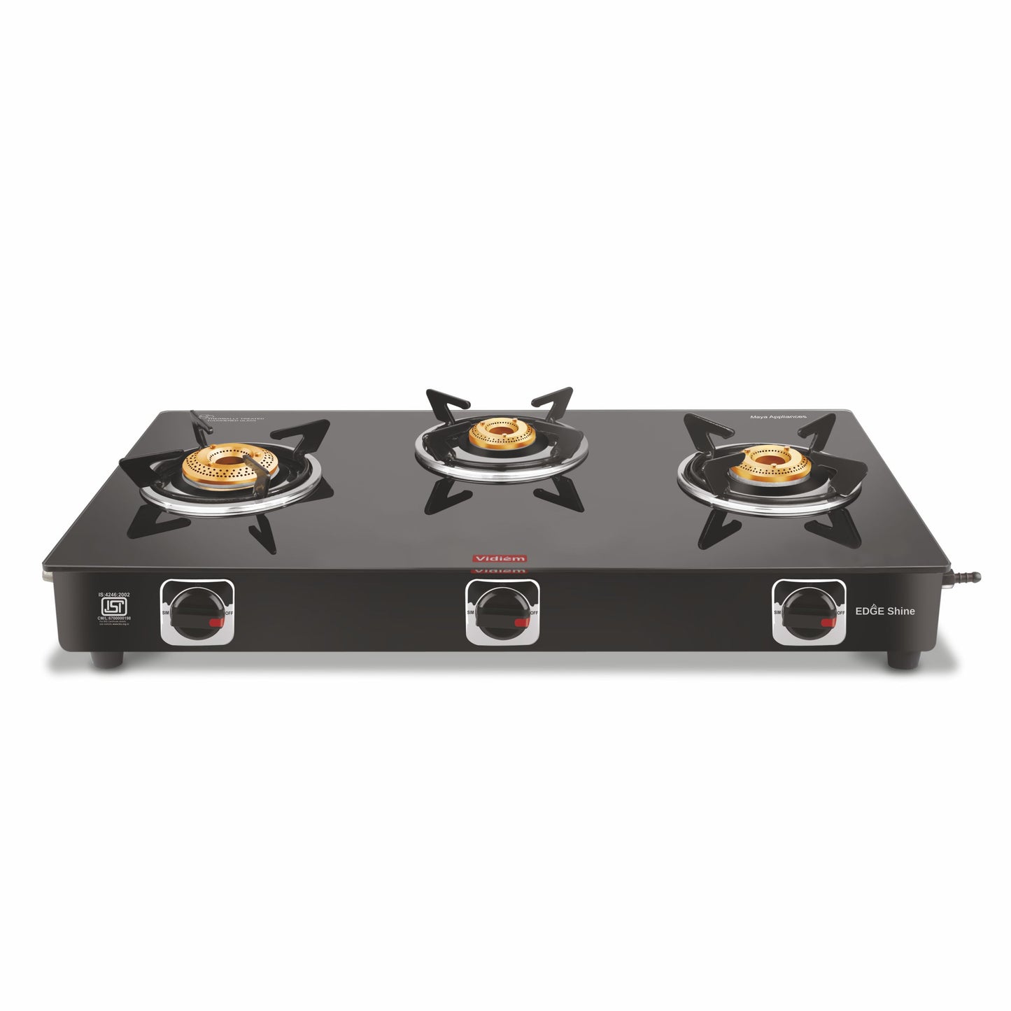 VIDIEM EDGE SHINE 3Burner Gas stove