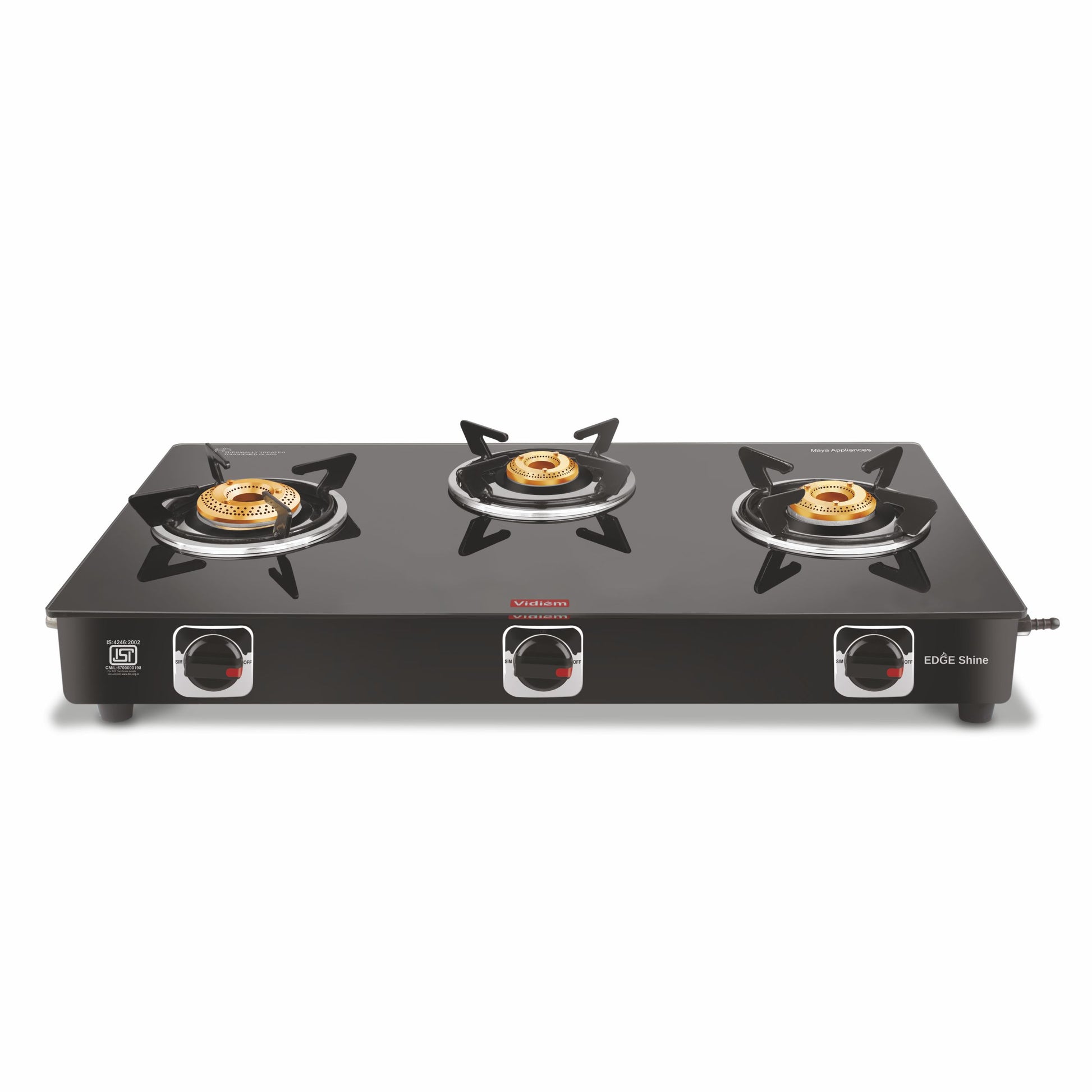 VIDIEM EDGE SHINE 3Burner Gas stove