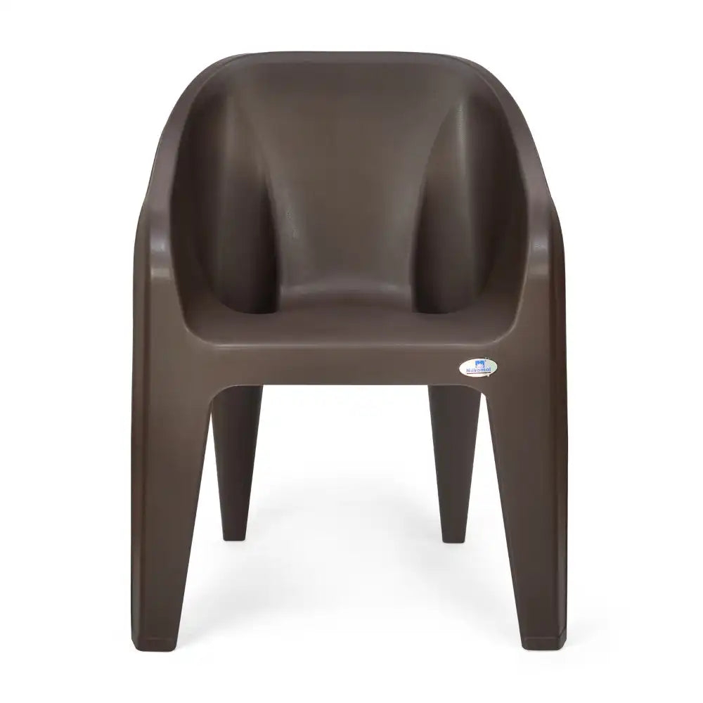 Nilkamal Eeezy Go Plastic Armchair (Season Rust Brown)