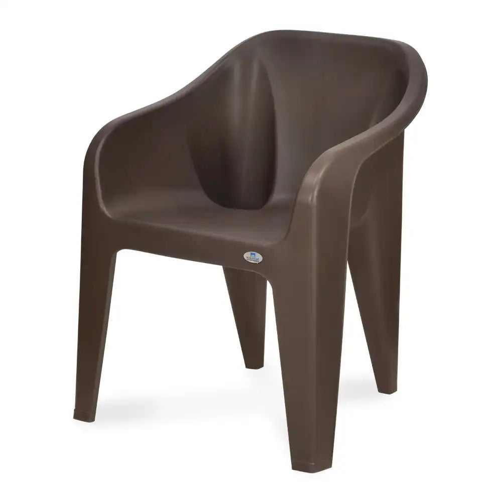 Nilkamal Eeezy Go Plastic Armchair (Season Rust Brown)