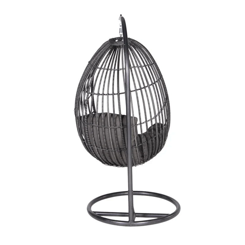 Verratti Single Seater Hanging Swing With Stand For Balcony , Garden Swing (Black)