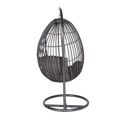 Verratti Single Seater Hanging Swing With Stand For Balcony , Garden Swing (Black)