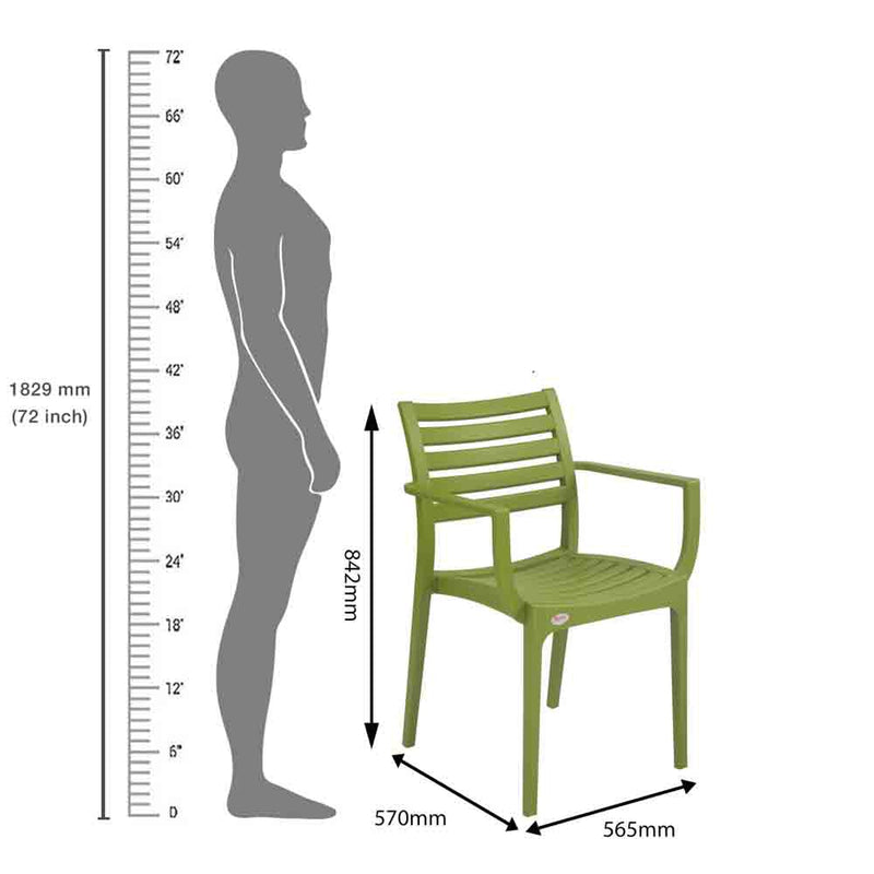 Supreme Empire Plastic With-Arm Chair