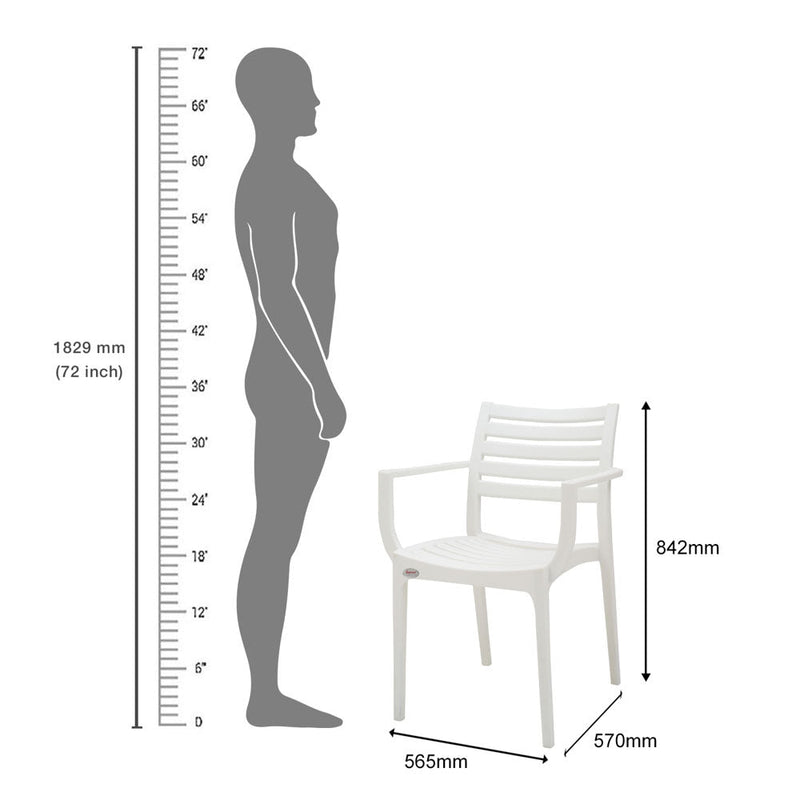 Supreme Empire Plastic With-Arm Chair