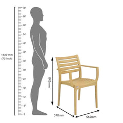 Supreme Empire Plastic With-Arm Chair