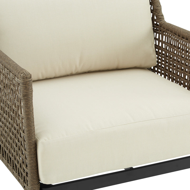 Fuente Outdoor Sofa Set 2 Seater , 2 Single seater and 1 Center Table (Cream+ Brown)