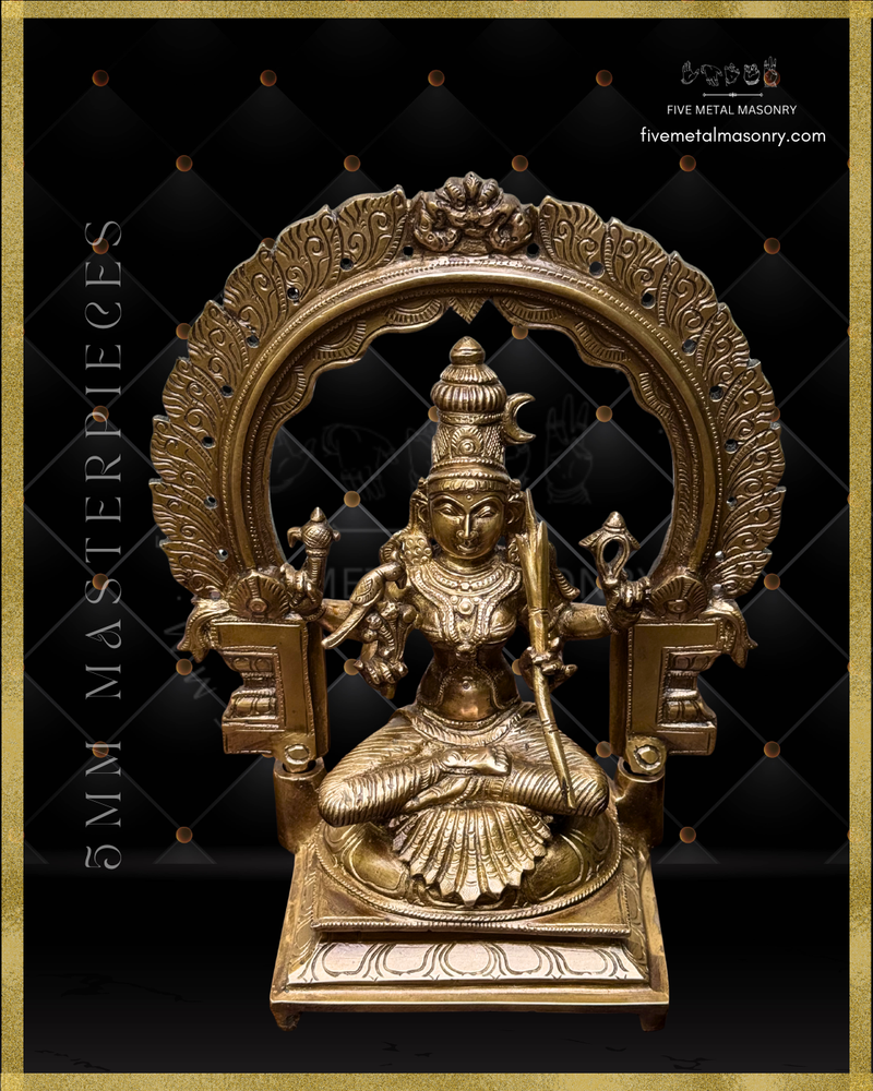 Kamakshi Panchaloha Bronze Icon - 10" with arch - Masterpieces Collection
