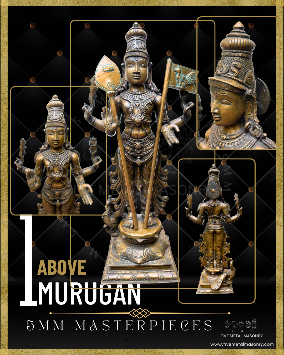 Murugan Panchaloha Bronze Icon - 18" - Masterpieces Collection