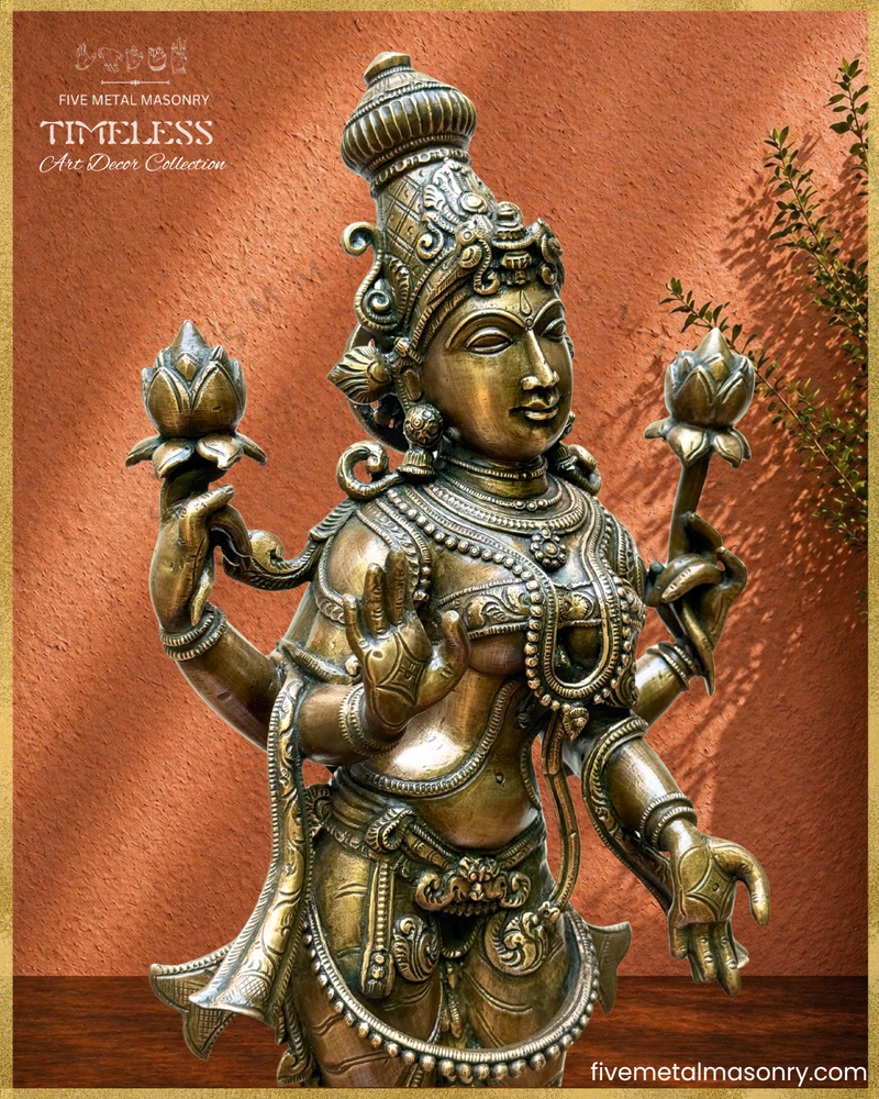Lakshmi Panchaloha Bronze Icon - 20" Standing - Timeless Collection