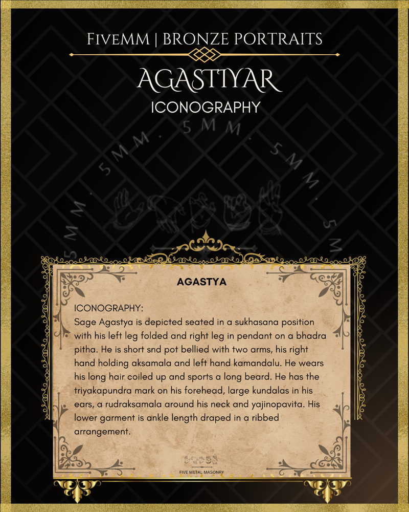 Agastya Panchaloha Bronze Icon - 3.5"