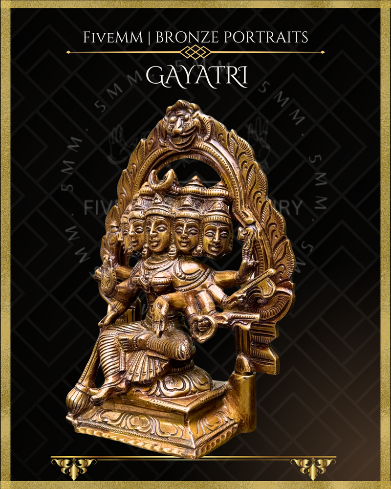 Gayatri Panchaloha Bronze Icon - 6"