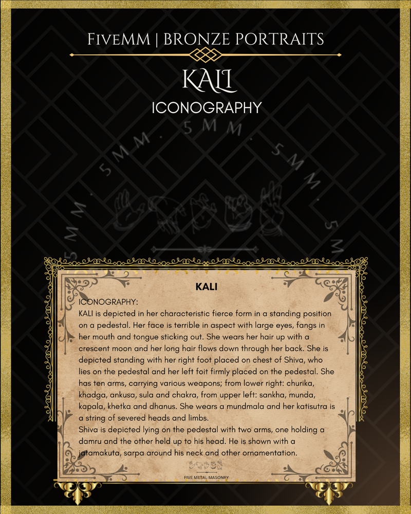 Kali Panchaloha Bronze Icon - 6"