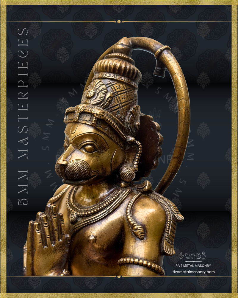 Hanuman Panchaloha Bronze Icon - 18"-  Masterpieces Collection
