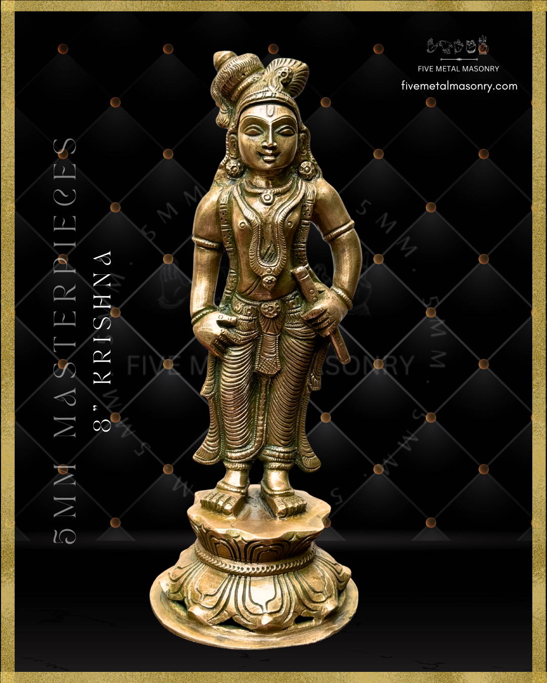 Krishna Panchaloha Bronze Icon - 8"-  Masterpieces Collection