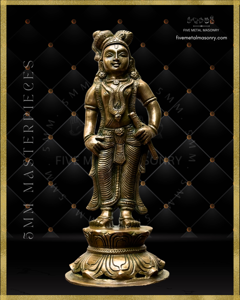 Krishna Panchaloha Bronze Icon - 8"-  Masterpieces Collection
