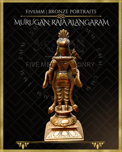 Raja Alangara Murugan Panchaloha Bronze Icon - 6"