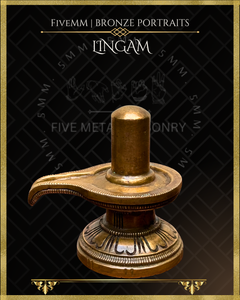 Shiva Lingam Panchaloha Bronze Icon - 3"