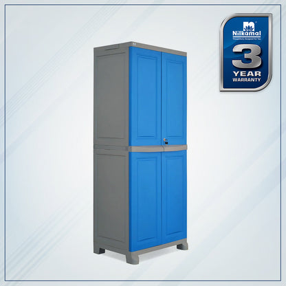 Nilkamal Freedom Big 1 (FB1) Plastic Storage Cabinet (Deep Blue and Grey)